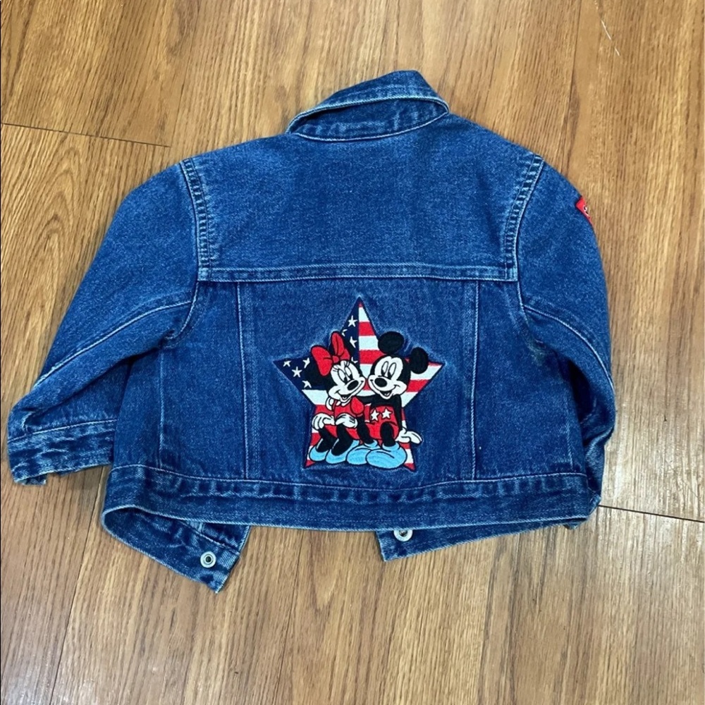 Disney vintage American flag girls jean jacket